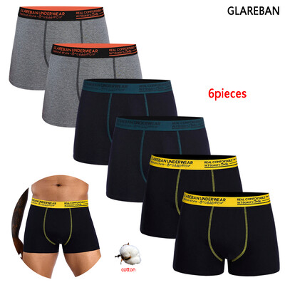 6tk pakk 2024 Brand Boxer Fashion Style Meeste Aluspüksid Puuvillane Aluspesu Meeste Ja Aluspüksid Homme Luksuskomplekti Lühikesed püksid Box Slips