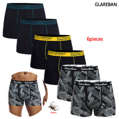 6tk pakk 2024 Brand Boxer Fashion Style Meeste Aluspüksid Puuvillane Aluspesu Meeste Ja Aluspüksid Homme Luksuskomplekti Lühikesed püksid Box Slips