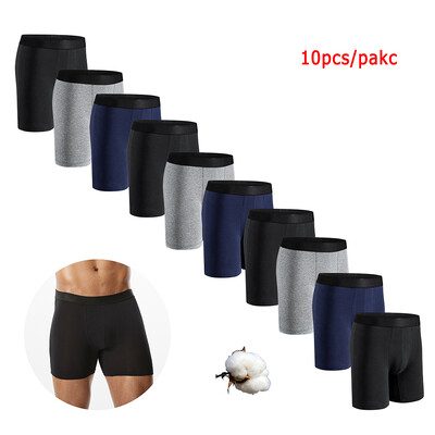10tk Keskpikk Bokserpüksid Meeste Aluspesu Puuvillane Meeste Aluspüksid Meestele Seksikad Homme Boxershorts Box Aluspüksid Slip Calvin Hot
