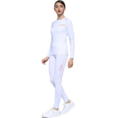 Findci Tricou cu mânecă lungă pentru femei, 2 buc./set Dry Fit, compresie atletică, cu jambiere, strat de bază