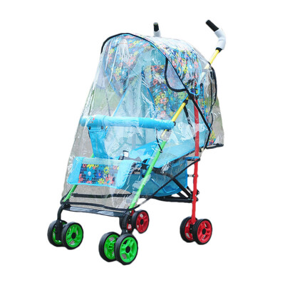 Cărucior pentru copii Husă de ploaie Transparentă Universală Impermeabilă Respirabilă Cărucior Umbrelă Fermoar Deschide Pelernă de ploaie pentru Accesorii cărucioare