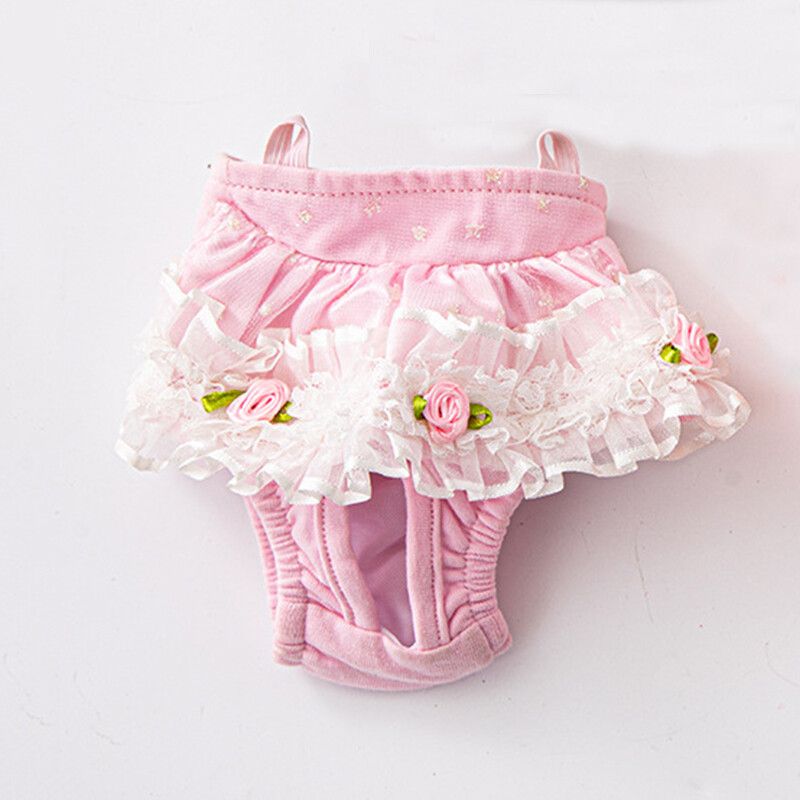 Χαριτωμένο δαντέλα θηλυκό κατοικίδιο φυσιολογικό παντελόνι για μικρά σκυλιά γάτες κατά της παρενόχλησης αρσενικό σκυλί Ασφάλεια εμμηνορροϊκό παντελόνι μασκότ αξεσουάρ