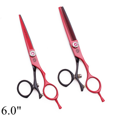 Foarfece profesionale de coafură 5,5" 6" Purple Dragon JP 440C Foarfece de tuns cu degetul mare pivotant Foarfece de tuns frizer Z9019