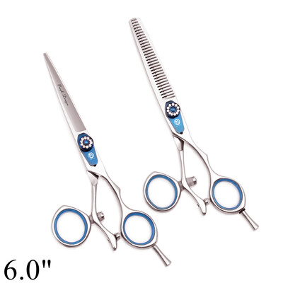 Foarfece profesionale de coafură 5,5" 6" Purple Dragon JP 440C Foarfece de tuns cu degetul mare pivotant Foarfece de tuns frizer Z9019