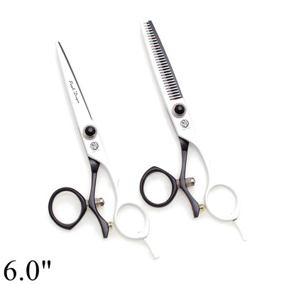 Foarfece profesionale de coafură 5,5" 6" Purple Dragon JP 440C Foarfece de tuns cu degetul mare pivotant Foarfece de tuns frizer Z9019