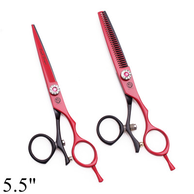 Foarfece profesionale de coafură 5,5" 6" Purple Dragon JP 440C Foarfece de tuns cu degetul mare pivotant Foarfece de tuns frizer Z9019