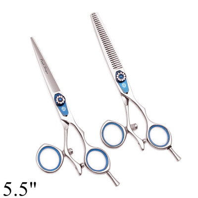 Foarfece profesionale de coafură 5,5" 6" Purple Dragon JP 440C Foarfece de tuns cu degetul mare pivotant Foarfece de tuns frizer Z9019