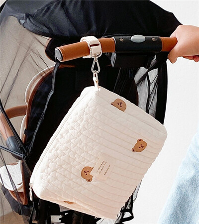 Geanta pentru agatat pentru carucior Carucior universal multifunctional Geanta pentru mami Ursuletul pentru copii Accesorii pentru gradinita Geanta de depozitare