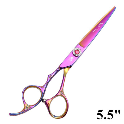 Foarfece profesionale pentru coafura mâna stângă Purple Dragon 5.5" 6" Foarfece pentru tunsoare Foarfece pentru subțiere Foarfece pentru tuns Z8002