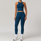 Set de yoga fără cusături 2 buc. Îmbrăcăminte de gimnastică Îmbrăcăminte atletică Costume de yoga pentru femei Set de fitness Treninguri Sutien sport Jambiere de gimnastică Îmbrăcăminte sportivă