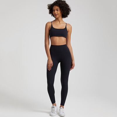 Set de gimnastică moale, din două piese, pentru femei, haine de antrenament, jambiere de gimnastică, costume de sutien sport fără spate, nou în seturi de pantaloni de yoga asortate