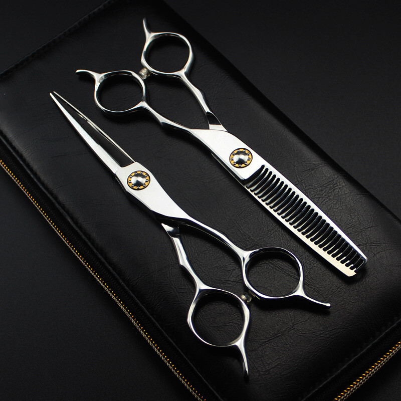 επαγγελματική Ιαπωνία 440c 6`` Bearing Ψαλίδι μαλλιών με δύο ουρές κούρεμα κούρεμα αραίωση κουρέας ψαλίδι κοπής makas ψαλίδι κομμωτηρίου