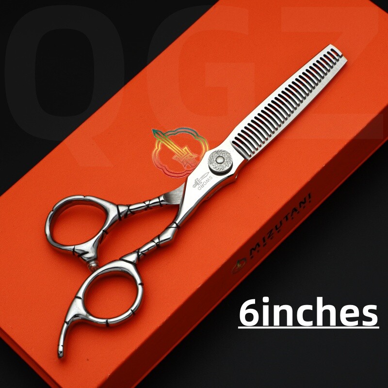 Ψαλίδι κουρείου MIZUTANI Νέο ξύλινο ψαλίδι 6,0 ιντσών ψαλίδι λεπτών μαλλιών Σετ εργαλείων επαγγελματικού κουρείου κουρείου