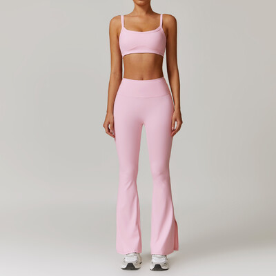 2 buc. Îmbrăcăminte de iarnă pentru femei Set de yoga pentru antrenament Îmbrăcăminte sport Îmbrăcăminte de gimnastică Fitness cu mânecă lungă Crop Top Jambiere cu talie înaltă Costume sportive