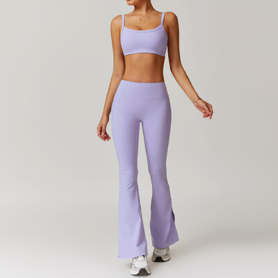 2 buc. Îmbrăcăminte de iarnă pentru femei Set de yoga pentru antrenament Îmbrăcăminte sport Îmbrăcăminte de gimnastică Fitness cu mânecă lungă Crop Top Jambiere cu talie înaltă Costume sportive