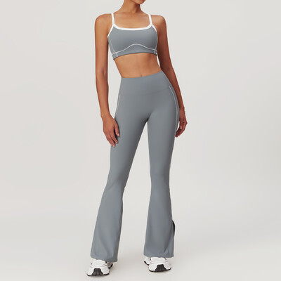 mikeyoga 2 buc. Set de yoga haine pentru femei Set de antrenament Imbracaminte sport Imbracaminte de gimnastica Sutien de fitness Push Up Jambiere cu talie inalta Costume sportive