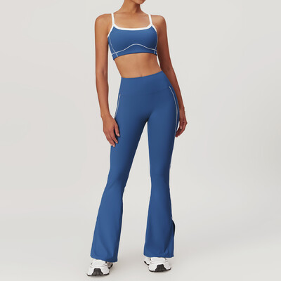 mikeyoga 2 buc. Set de yoga haine pentru femei Set de antrenament Imbracaminte sport Imbracaminte de gimnastica Sutien de fitness Push Up Jambiere cu talie inalta Costume sportive