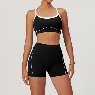 mikeyoga 2 buc. Set de yoga haine pentru femei Set de antrenament Imbracaminte sport Imbracaminte de gimnastica Sutien de fitness Push Up Jambiere cu talie inalta Costume sportive