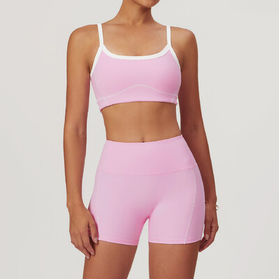 mikeyoga 2 buc. Set de yoga haine pentru femei Set de antrenament Imbracaminte sport Imbracaminte de gimnastica Sutien de fitness Push Up Jambiere cu talie inalta Costume sportive