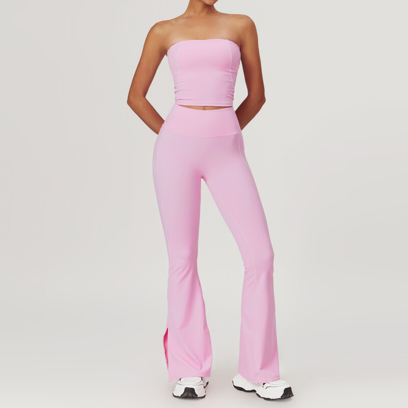 mikeyoga 2 τμχ Σετ γιόγκα Γυναικεία ρούχα Σετ γυμναστικής Αθλητικά ρούχα γυμναστικής Push Up Fitness Σουτιέν Ψηλόμεση Κολάν Αθλητικά κοστούμια