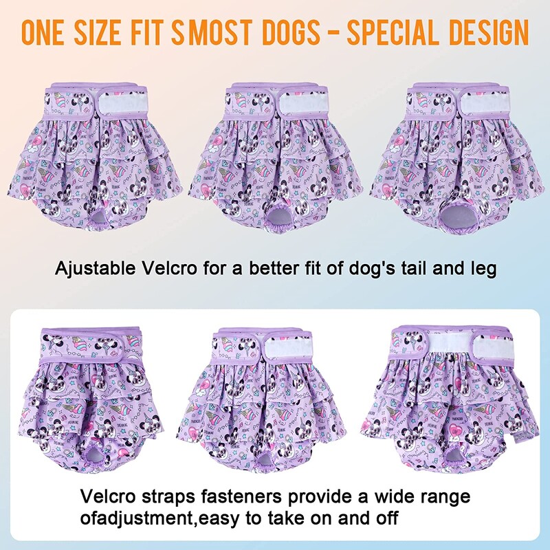 Φυσιολογικό παντελόνι σκύλου για θηλυκά σκυλιά Επαναχρησιμοποιήσιμη πάνα για σκύλους Σορτς εμμηνόρροιας εσώρουχα για κατοικίδια για μικρά μεγάλα σκυλιά Πλένονται πάνες