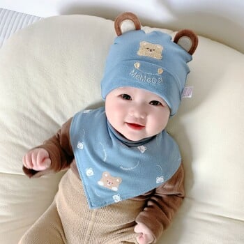 Baby Hat Beanie Φθινόπωρο Χειμώνας Νεογέννητα Βαμβακερά καπέλα για μωρά Άνοιξη Φθινοπωρινό καρτούν Χαριτωμένα παιδικά καπέλα για νήπια αγόρια κορίτσια 3-12 εκατ.