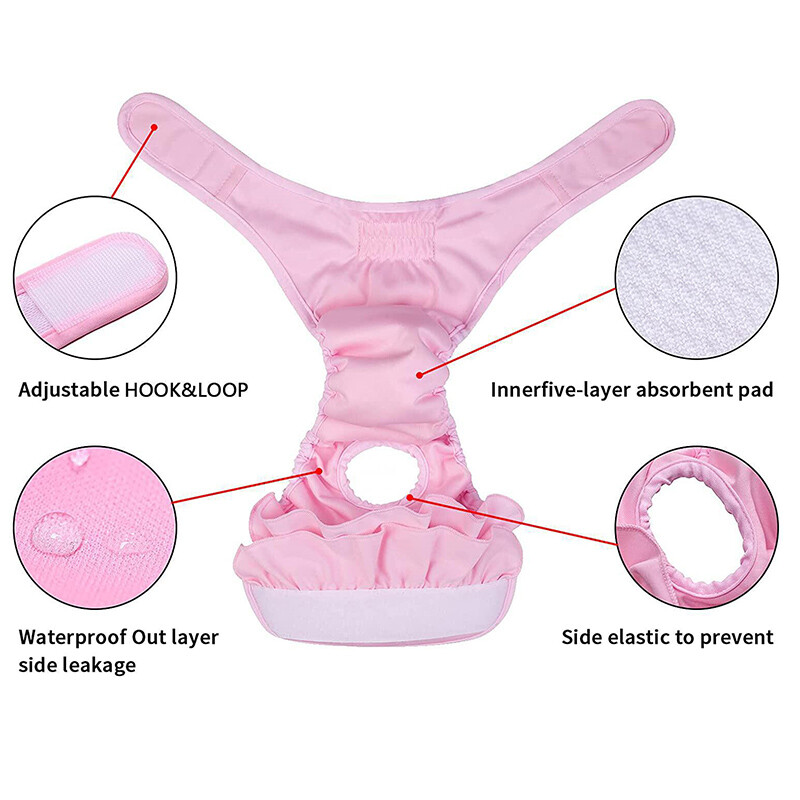 Σορτς Pet Dog Εσώρουχα με ρυθμιζόμενη μέση εξωτερικά αδιάβροχα πάνα για μικρομεσαίους σκύλους Φυσιολογικό παντελόνι