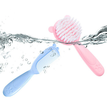 2 τμχ/Σετ Cute Kids Baby Hair Brush and Comb Set για νεογέννητα και νήπια Baby brush Soft Bristles Perfect Baby Gift