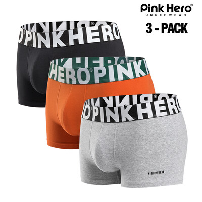 3 db PINKHERO férfi alsónadrág, kiváló minőségű kényelmes és puha pamut alsóneművel, Calzoncillos Hombre