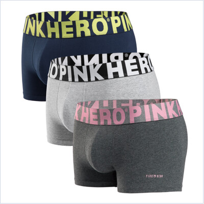 3 db PINKHERO férfi alsónadrág, kiváló minőségű kényelmes és puha pamut alsóneművel, Calzoncillos Hombre