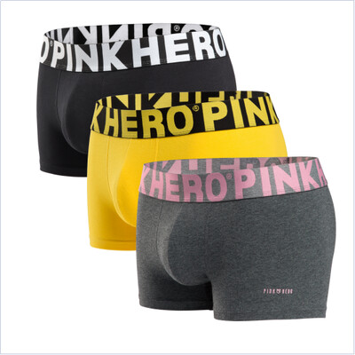 3 db PINKHERO férfi alsónadrág, kiváló minőségű kényelmes és puha pamut alsóneművel, Calzoncillos Hombre