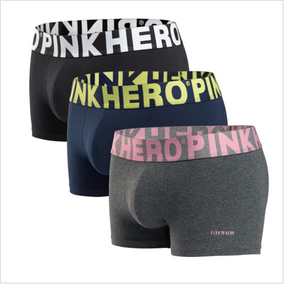 3 db PINKHERO férfi alsónadrág, kiváló minőségű kényelmes és puha pamut alsóneművel, Calzoncillos Hombre