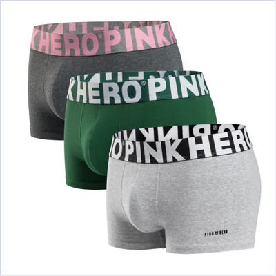3 db PINKHERO férfi alsónadrág, kiváló minőségű kényelmes és puha pamut alsóneművel, Calzoncillos Hombre