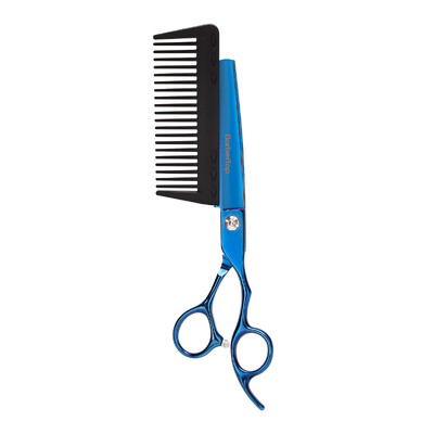 BARBERTOP 6,5 `` Jp440c acél 2 az 1-ben hajolló fésűs hajvágással fodrász hajvágó olló szaloneszközök