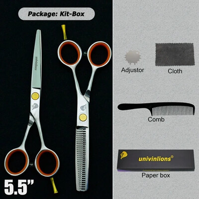 4,5/5,0/5,5/6,0" Japán Fodrász Olló Borbély Ciseaux Coiffure Borbély Vékonyító Olló Tijeras Olló Hajvágáshoz Kit