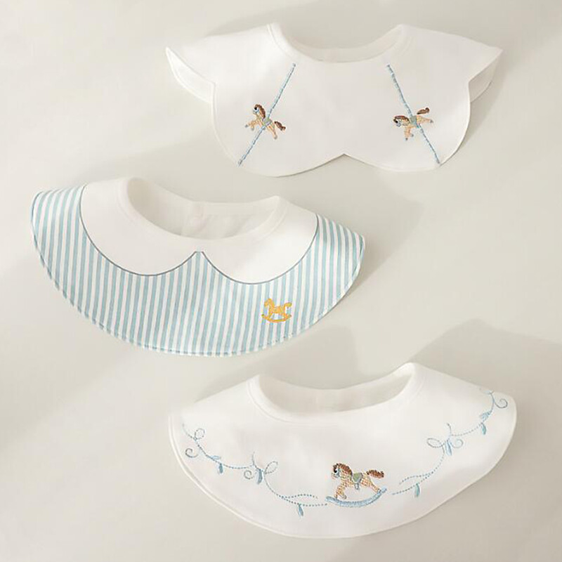Βρεφική αδιάβροχη σαλιάρα 3 τεμαχίων κινουμένων σχεδίων 360 μοιρών περιστρεφόμενη σαλιάρα μωρού τροφοδοσίας νεογέννητου σάλιου δοντιών πετσέτα σάλιου για αγόρια κορίτσια