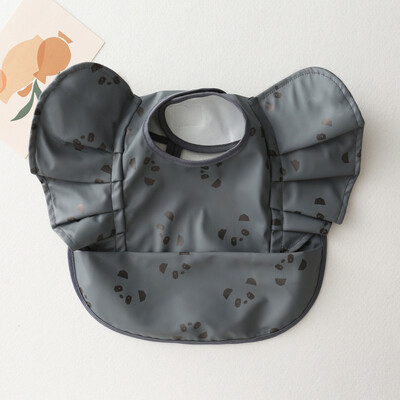 Baba előke INS Nordic Style Angel Feed Pocket Burp Lány Fiú Csecsemők Előke Vízálló Könnyen Tisztítható Aranyos Elefánt Előke Puha PU