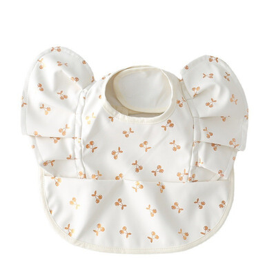 Baba előke INS Nordic Style Angel Feed Pocket Burp Lány Fiú Csecsemők Előke Vízálló Könnyen Tisztítható Aranyos Elefánt Előke Puha PU
