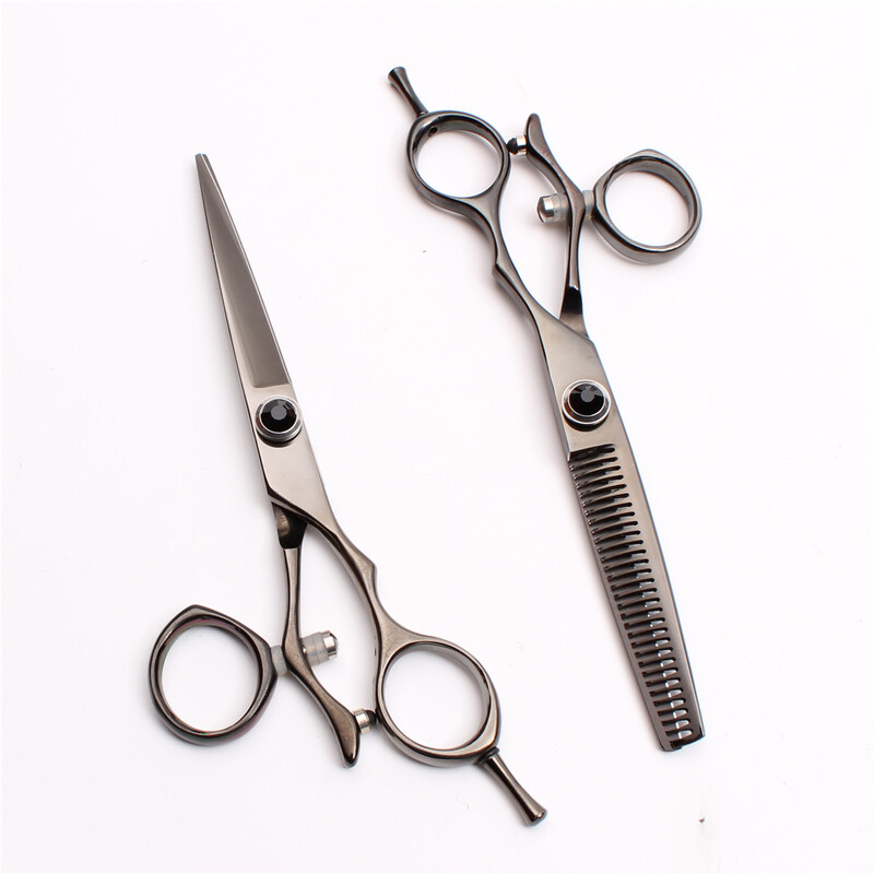 C9019 6" 17,5 cm Περιστρεφόμενη λαβή Japan 440C Επαγγελματικό ψαλίδι κομμωτηρίου Αραιωτικό ψαλίδι Ψαλίδι κοπής Κιτ ψαλιδιού μαλλιών