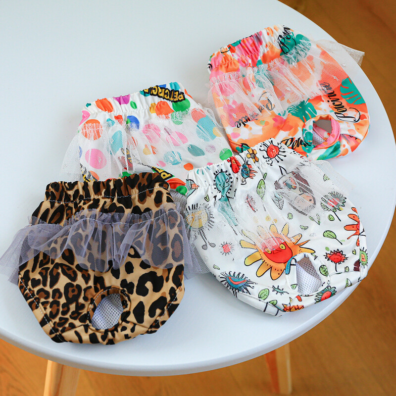 Korduvkasutatavad sanitaarpüksid Pestavad väikesed koerad, pitsist seelikupüksid Lemmikmähkmed Emased koerad Füsioloogilised lühikesed püksid Kassid Lemmiklooma menstruatsioon