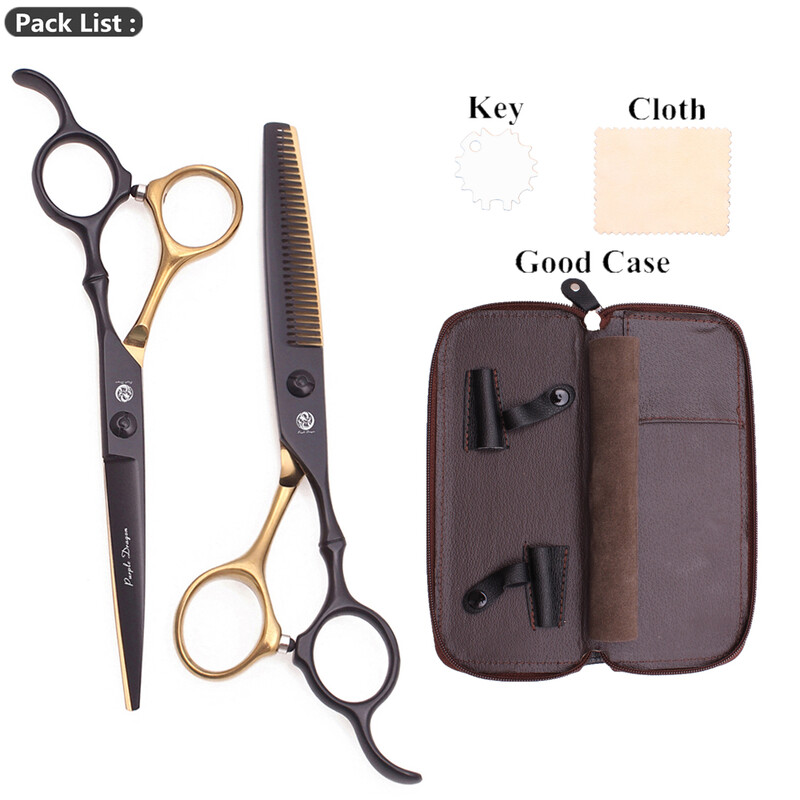 Ψαλίδι κοπής μαλλιών Purple Dragon 5,5" 6,0" Japan 440C Barber Thinning Shears Hair Scissors for Hairdresser Professional Z9030