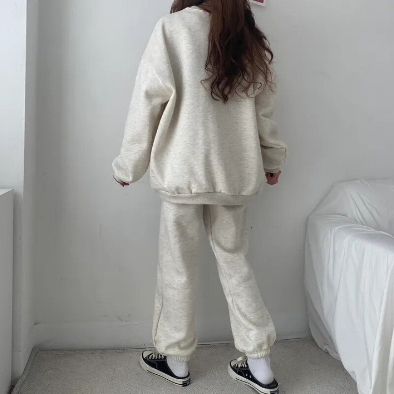 Γυναικείες αθλητικές φόρμες 2024 Tinybear Sport Suits Φθινοπωρινές ζεστές κουκούλες Casual μακρυμάνικα φούτερ και παντελόνια φλις σετ δύο τεμαχίων