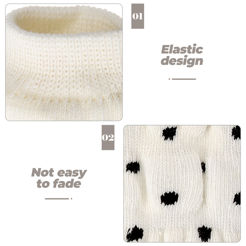 4 τεμ. Αντιολισθητικές κάλτσες Προστατευτικά ποδιών για σκύλους κατοικίδιων ζώων Θερμαντικά καλύμματα γάτας Σετ μανίκια για κουτάβι μανίκια λευκά για σκύλους πλεκτά