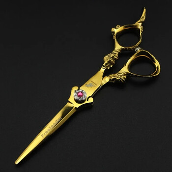 6 ιντσών All Golden Dragon Hairdressing Barber Scissors Professional Barbershop Scissor Haircut Salon Cutting Shears Set Αραίωμα