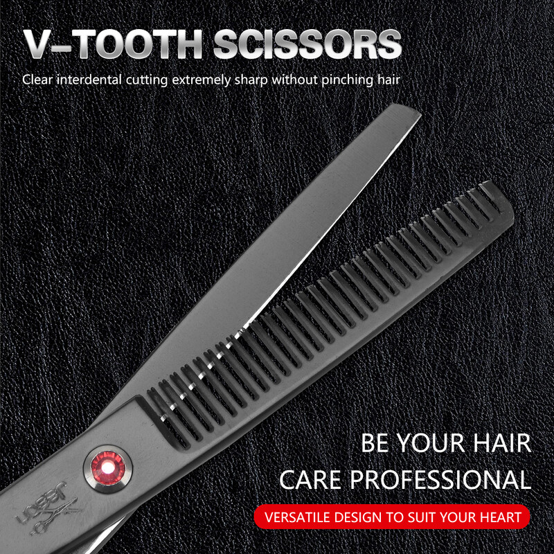 Ψαλίδι Μαλλιών 6" Ανοξείδωτο Ψαλίδι Κουρέα The Left Hand Cutting Shears Thinning Professional Scissors Set Salon Hairdressing