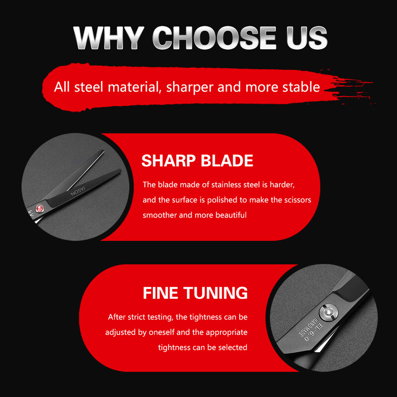 Ψαλίδι Μαλλιών 6" Ανοξείδωτο Ψαλίδι Κουρέα The Left Hand Cutting Shears Thinning Professional Scissors Set Salon Hairdressing