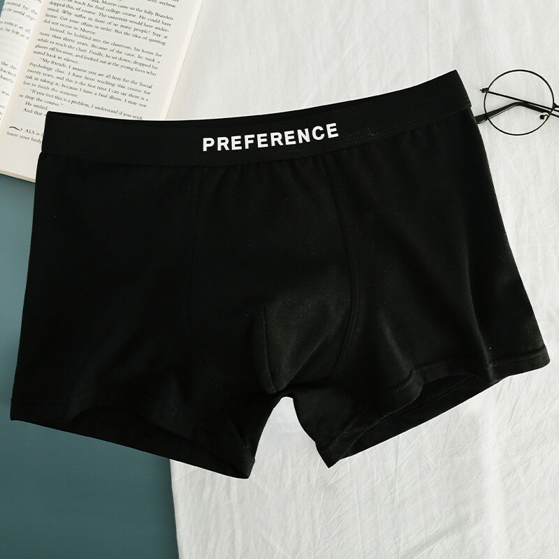 [Bloom the love] New White Solid Boxer Ανδρικά Εσώρουχα Βαμβακερά Ανδρικά Μπόξερ Αναπνεύσιμα Cuecas Masculinas Ανδρικό Μέγεθος Plus L-3XL 2090KL