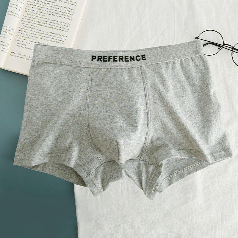 [Bloom the love] New White Solid Boxer Ανδρικά Εσώρουχα Βαμβακερά Ανδρικά Μπόξερ Αναπνεύσιμα Cuecas Masculinas Ανδρικό Μέγεθος Plus L-3XL 2090KL