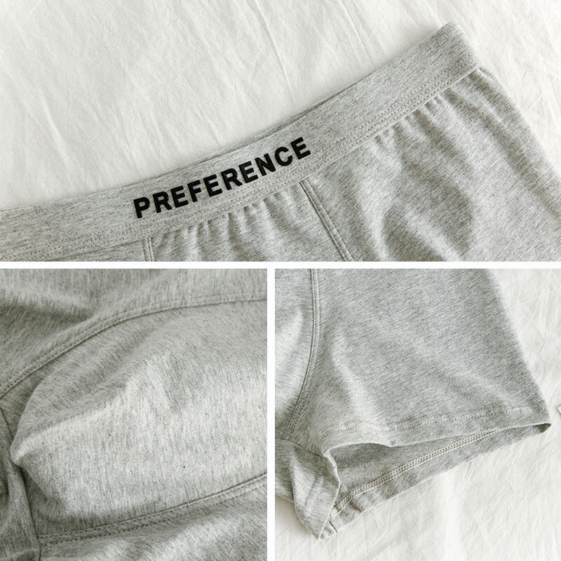 [Bloom the love] New White Solid Boxer Ανδρικά Εσώρουχα Βαμβακερά Ανδρικά Μπόξερ Αναπνεύσιμα Cuecas Masculinas Ανδρικό Μέγεθος Plus L-3XL 2090KL