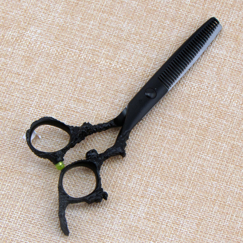 επαγγελματικό ατσάλι Ιαπωνίας 5,5 6 ιντσών ψαλίδι μαλλιών κομμένο μαύρο δράκο κούρεμα κούρεμα αραίωση ψαλίδι κουρέα κοπής ψαλίδι κομμωτικής